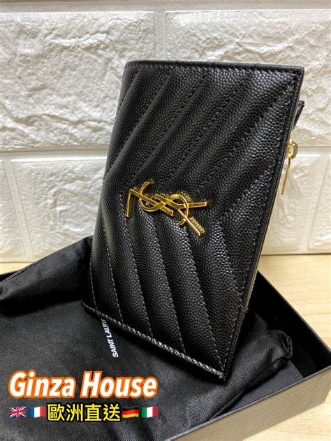 ysl zippered two part wallet|ysl zip wallet.